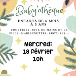 Baby'othèque mercredi 18 février 2026 à 10h