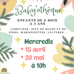 Baby'othèque avril & mai 2026