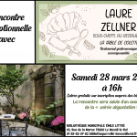 Rencontre exceptionnelle avec Laure ZELLNER Sous-cheffe au restaurant La Table de Colette samedi 28 mars à 16h