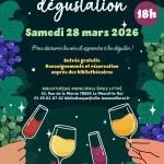 Soirée dégustation samedi 28 mars à 18h