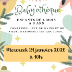 Baby'othèque mercredi 21 janvier 2026