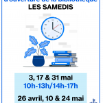 Modification des horaires d’ouverture de la bibliothèque le samedi